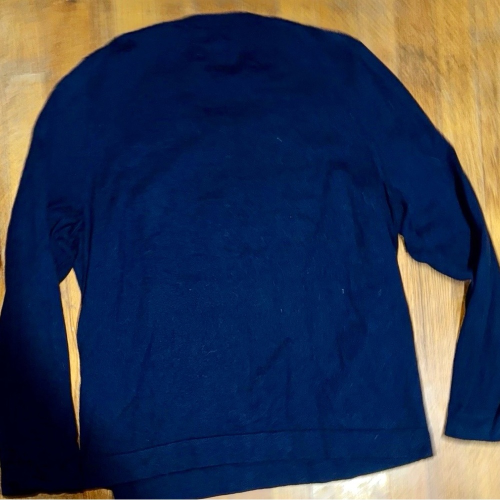 J. Crew Navy Sequin Burst Crewneck Lightweight Sweater XXL - Picture 6 of 6